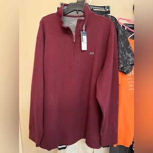 Vineyard vines xxl maroon half zip nwt